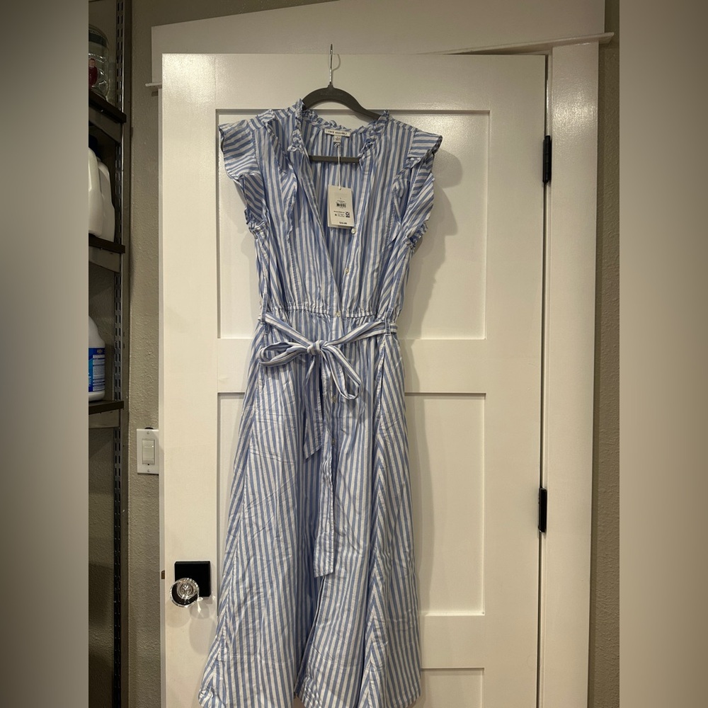 Blue Striped Maxi Dress